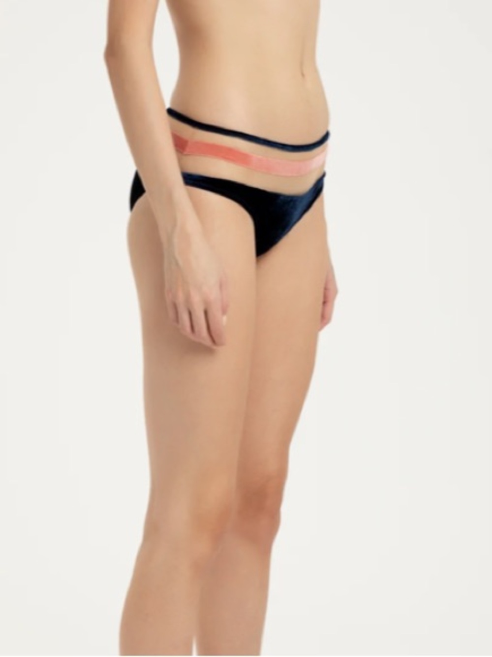 Adriana Degreas Velvet Tulle Bikini Bottom M